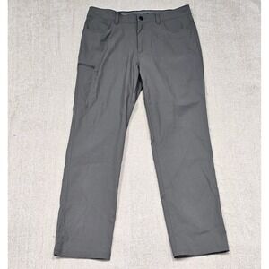 Orvis Men Gray Stretch Nylon Water Repellant Tech Pants 36 X 32 Hiking Outdoors